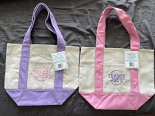 Trader Joe’s Canvas Mini Tote Bag New with Tags Limited (Pink OR Purple)