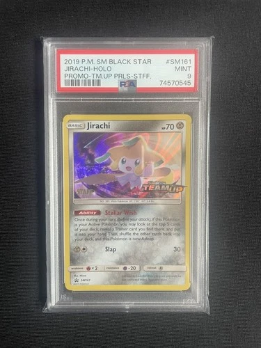 Jirachi Holo - STAFF Prerelease  - PSA 9 Mint - SM161 - Sun & Moon Team Up
