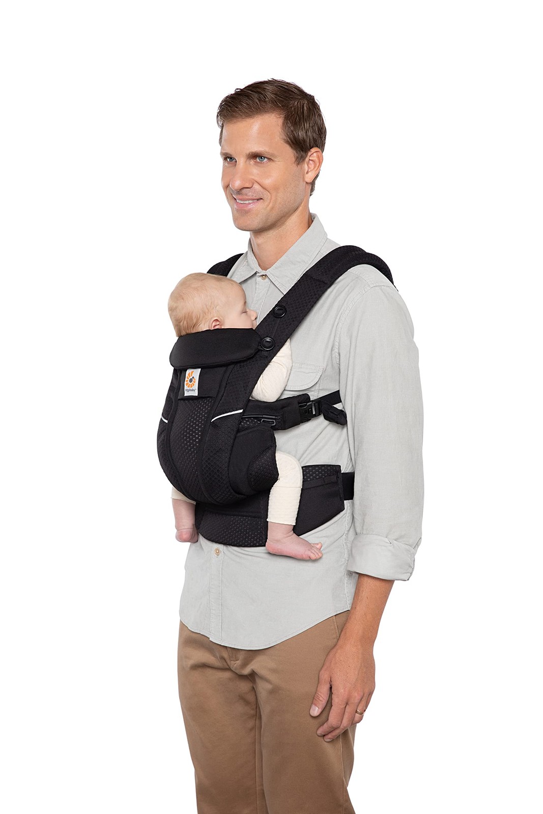 Ergobaby Omni Breeze Carrier for Newborns, from Birth to 20.4 kg, 4 Positions, SoftFlex Mesh, Ergonomic Baby Front-Inward and Back Carry Position, Onyx Black - Image 2