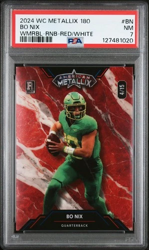 2024 WILD CARD AMERICAN METALLIX PROMO PRO-LOOK 180 WILDMARBLE BO NIX 4/15 PSA 7