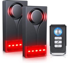 Wireless Car Anti-Theft Alarm 108dB Vibration Alert 2 Alarms