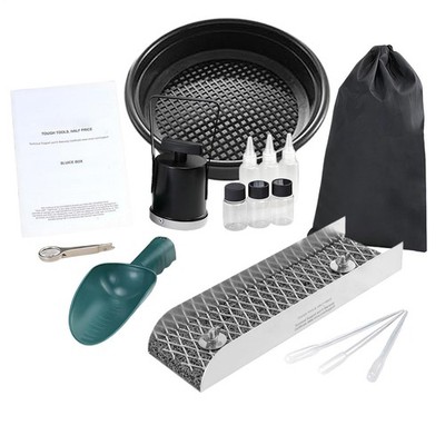 Mini Sluice Box Gold Panning Kit, 12inch Aluminum Alloy Gold Mining Equipment
