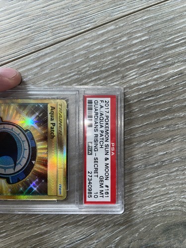 PSA 10 Pokemon Aqua Patch Guardians Rising Secret Rare Card - Picture 2 of 3