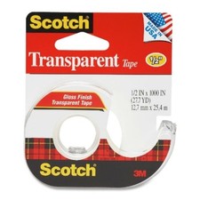 3M 174 1/2" x 1000" Scotch Transparent Tape