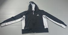Nike Therma Fit Air Jordan Zip Up Hoodie Youth Size Small 8-10  Gray Black