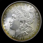 1879 $1 Morgan Silver Dollar  BU Uncirculated  TONED #A8