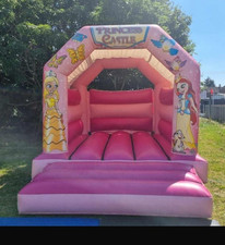 Princess Castle Pink Inflatable Bouncy Castle Bounce House Ages 3-11 Years