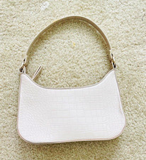 Mango- Women s Small Beige Crocodile Embossed...