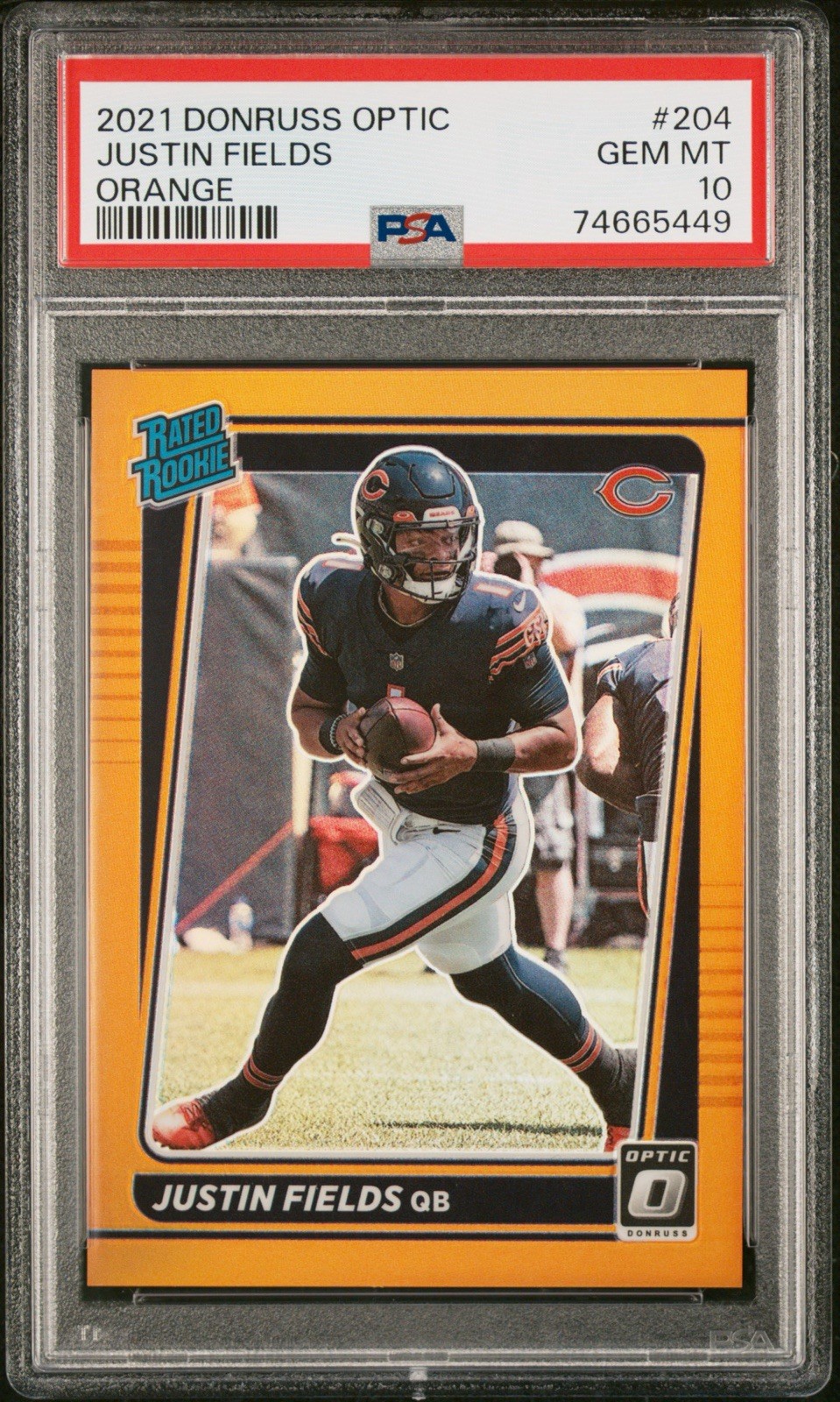 Justin Fields Panini Donruss Optic #204 Orange