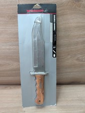 Winchester 14" overall Double Barrel Zebra Wood Bowie Knife Sheath SST