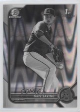 2022 Bowman Draft Chrome Black & White RayWave Refractor Nate Savino 0bg8