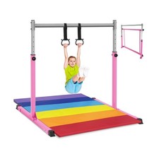 Safly Fun Gymnastics Bar for Kids  Sturdy Steel Home Gym, Adjustable Height ...