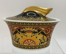 Versace by Rosenthal Medusa Red Sugar Bowl w/ Lid Unused Germany