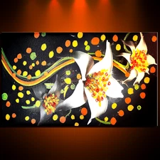 Ready to hang, framed! Large Flowers Tree wall Deco Art Canvas Painting Abstract