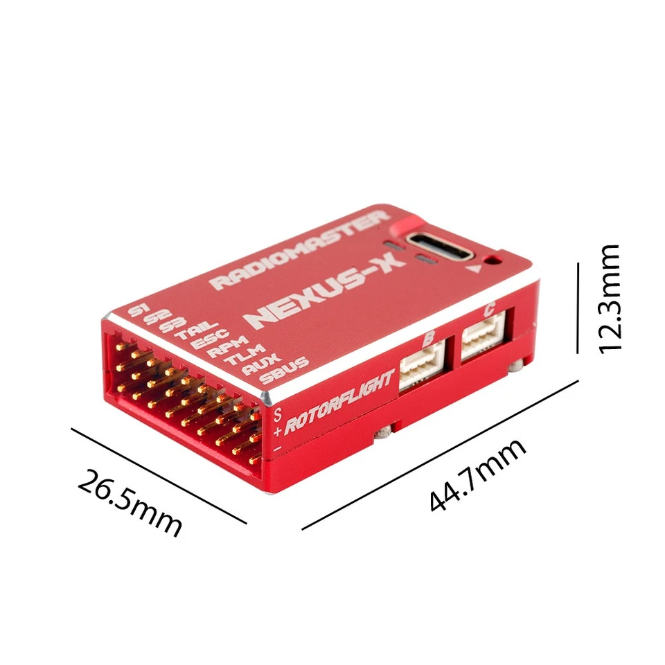 RadioMaster RC Plane Gyro NEXUS-X Helicopter Gyro 5-16V 256MB Support CRSF ELRS - Image 2 of 4