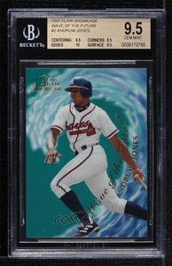 1997 Flair Showcase Wave of the Future Andruw Jones #2 BGS 9.5 GEM MINT