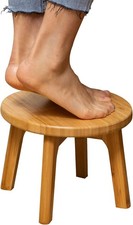 Bamboo Step Stool 7.3 inches - Sturdy Foot Stool for Adults and Kids Portable