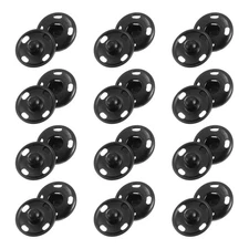 50 Sets Sewing Snap Buttons, Press Buttons Snap Fasteners 15mm, Black