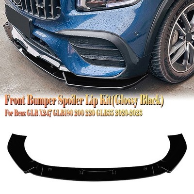 Car Front Bumper Spoiler Lip For Ben X247 GLB180 200 GLB35 AMG 20-23 Gloss Black