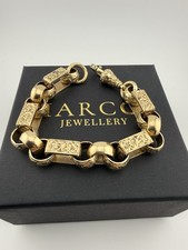 9ct Gold Gypsy Bracelet 8.75" 10/11mm 58.63g approx