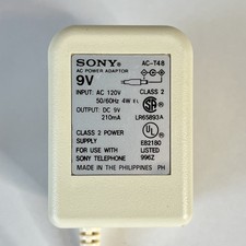 Sony AC-T48 AC Power Supply Adapter DC 9V 210mA Charger for Cordless Phone