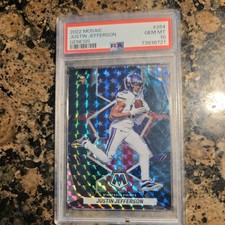 2022 Panini Mosaic  National Pride Justin Jefferson PSA 10 #264 Genesis  Prizm