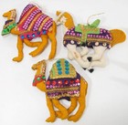 Vintage Lee Wards Felt Sequin Wise Men with Camels Horse Ornament Set Nativity — photo 6