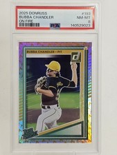 2025 Panini Donruss Rated Prospects Bubba Chandler #193 On Fire /75 (RC) Bookend
