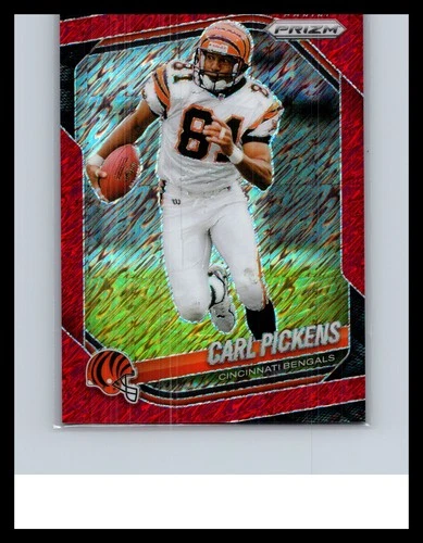 2025 Panini Prizm Football Red Shimmer Carl Pickens #152