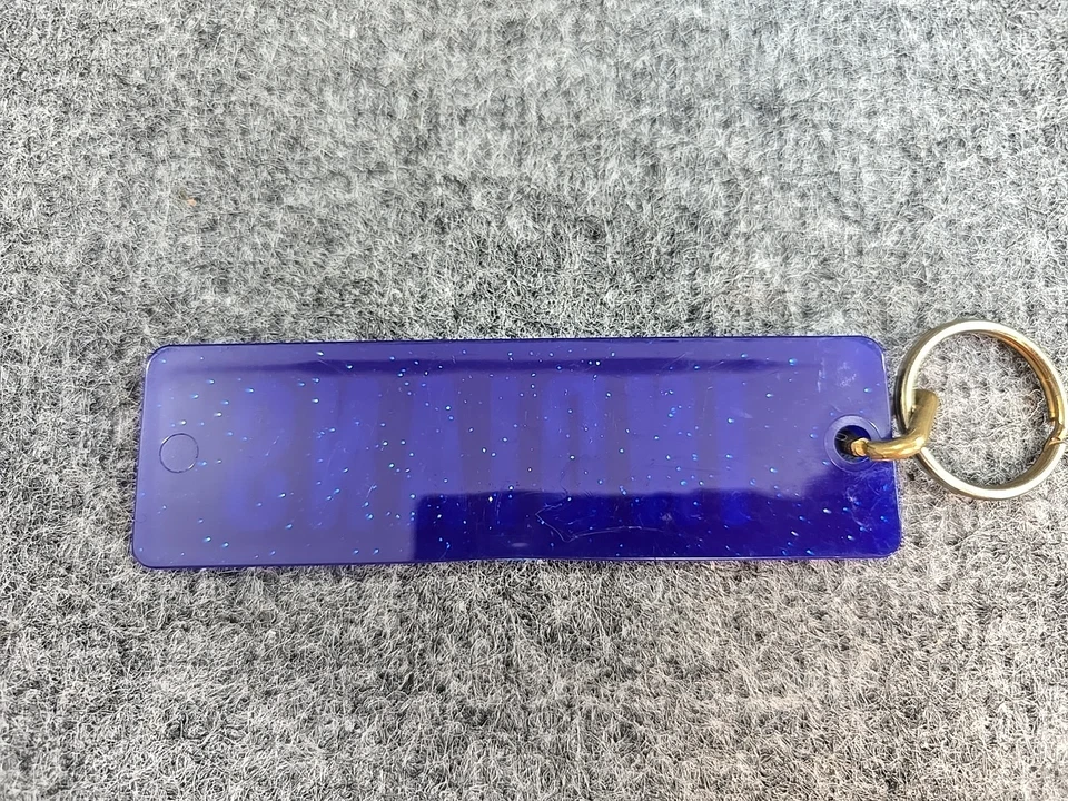 Keychain Cleveland Indians Long Blue Plastic White Lettering MLB Souvenir Vtg - Image 4 of 4