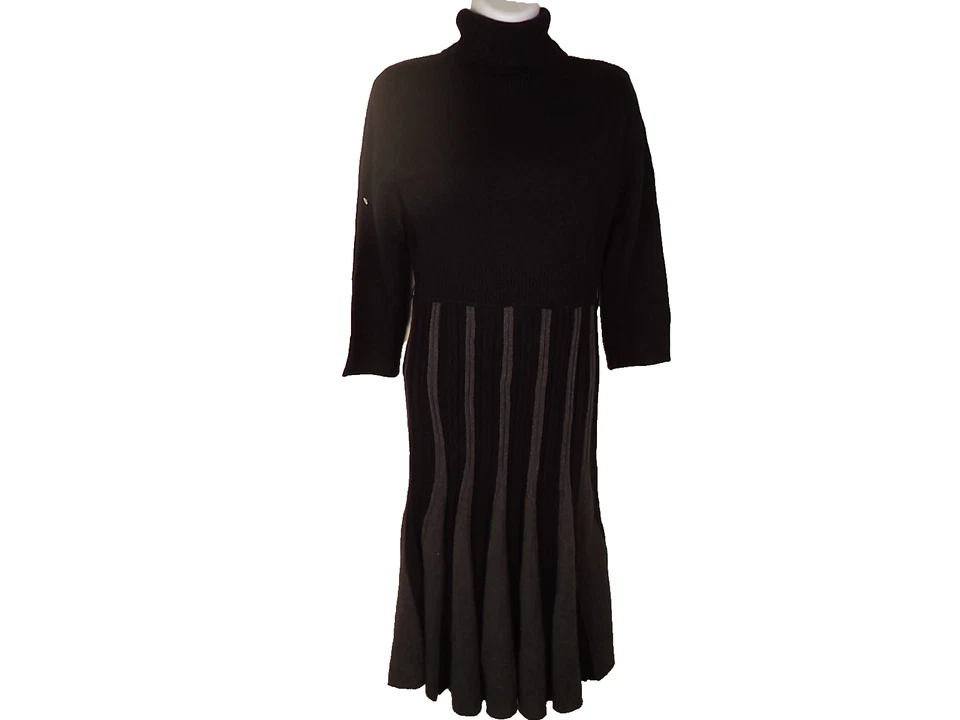 Vestido suéter para mujer Jaclyn Smith negro y gris. M. 100% acrílico. Manga larga. Foto 2 de 4