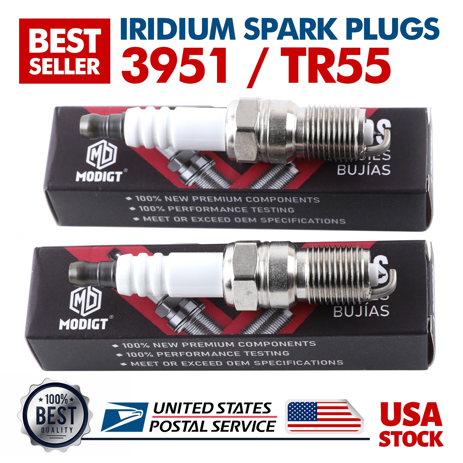 Replacement For 8 Pcs Iridium High Performence Spark Plugs 3951 TR55 For Lincoln