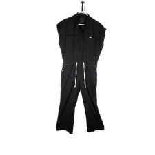 FIGS Women's Black Technical Collection Sleeveless Jumpsuit Romper Size Large L