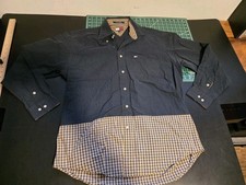 Vintage Tommy Hilfiger Men's M Color Block Long Sleeve Flip Cuff Shirt Damaged