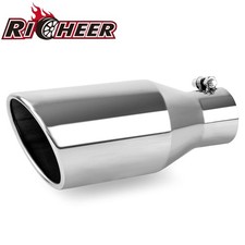 3 Inch Inlet Exhaust Tip 5 Outlet 12 Overall Length Stainless Steel Exhaust