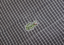Mens Lacoste Vintage Short Sleeve Black Check Shirt Size 39 M/L
