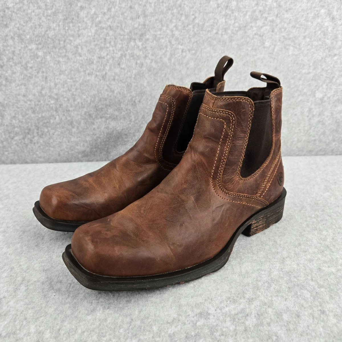 Ariat Chelsea Boots Mens Size 10 EE Rambler Brown Leather Western Cowboy Ankle Ariat Hybrid Low Boy Full Grain Western Chelsea Boot Brown  main image 2