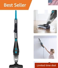 Vacuum Cleaner Blue 3-in-1 Lightweight Swivel Handheld Stick for Hard Floor
