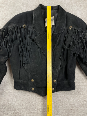Vintage 90s Accent's On Outerwear Leather Jacket Womens M Suede