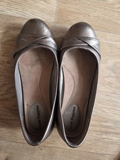 Bronze/gold coloured ballet pump style hush puppies shoes