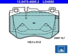 Ceramic Brake Pad Set For MERCEDES-BENZ W205 A205 C205 S205 ATE 13.0470-4880.2