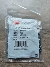 Recoil Thread Insert Kit M6x1D 100pcs 05062Blue Metric M6x1 Drill 6.3mm