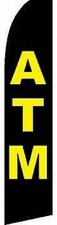 ATM Swooper Flutter Advertising Sign 2.5  Wide Banner Flag Only
