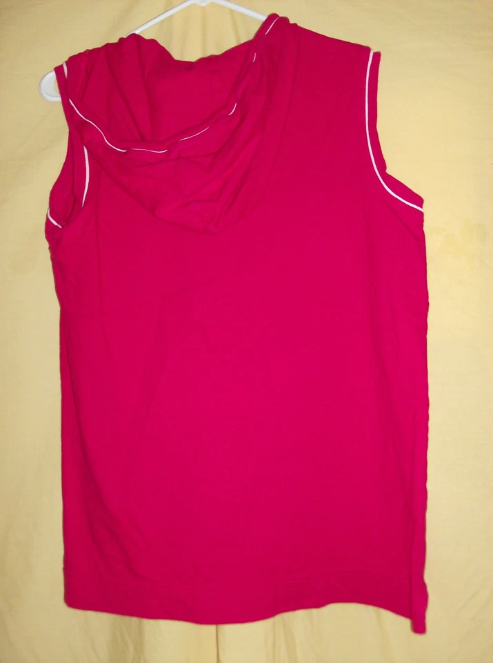 Top deportivo sin mangas rojo con capucha para mujer de Catalina, talla L (12/14) Foto 2 de 3