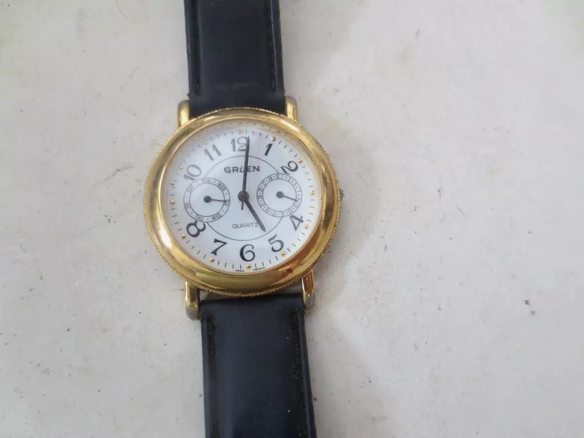 Gruen Chronograph Quartz Watch Goldtone model 23G VX36 eBay