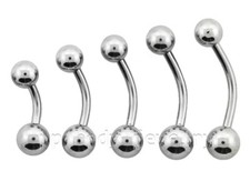16G Basic 316L Surgical Steel Navel Ring belly Button Ring 1/4" to 5/8"