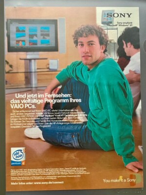 Sony Vaio PC Intel Inside Computer Original 2004 Vintage Advert Werbung Reklame