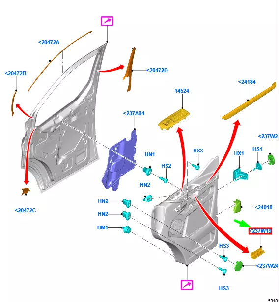 Ford transit custom store panel parts