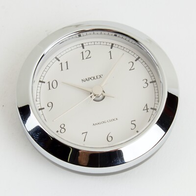 Analog Clock for Car Dashboard Silver Fizz-885 by Napolex of