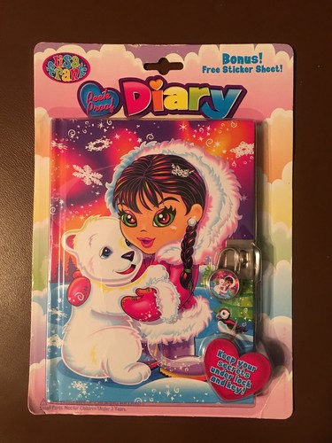 RARE NIB 1990s Vintage Lisa Frank Peek Proof Eskimo Girl & Polar Bear Diary - Picture 3 of 7